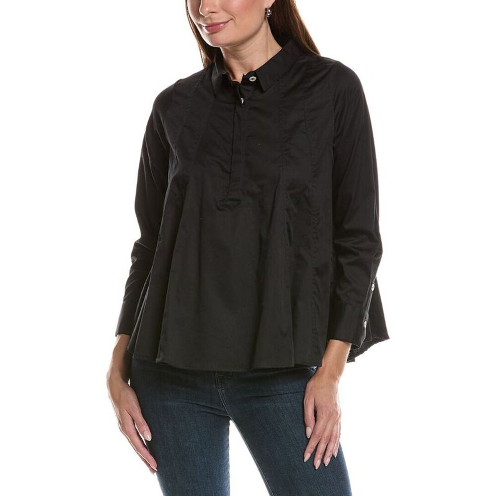 Gretchen Scott Womens  Seamed Top, Black